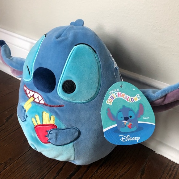 Squishmallows x Disney 8” Stitch Holding French Fries Plush Toy - NWT! - Picture 3 of 9